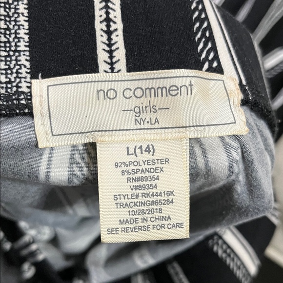 Striped Black and White Women's Straight Leg Pants - Picture 2 of 2